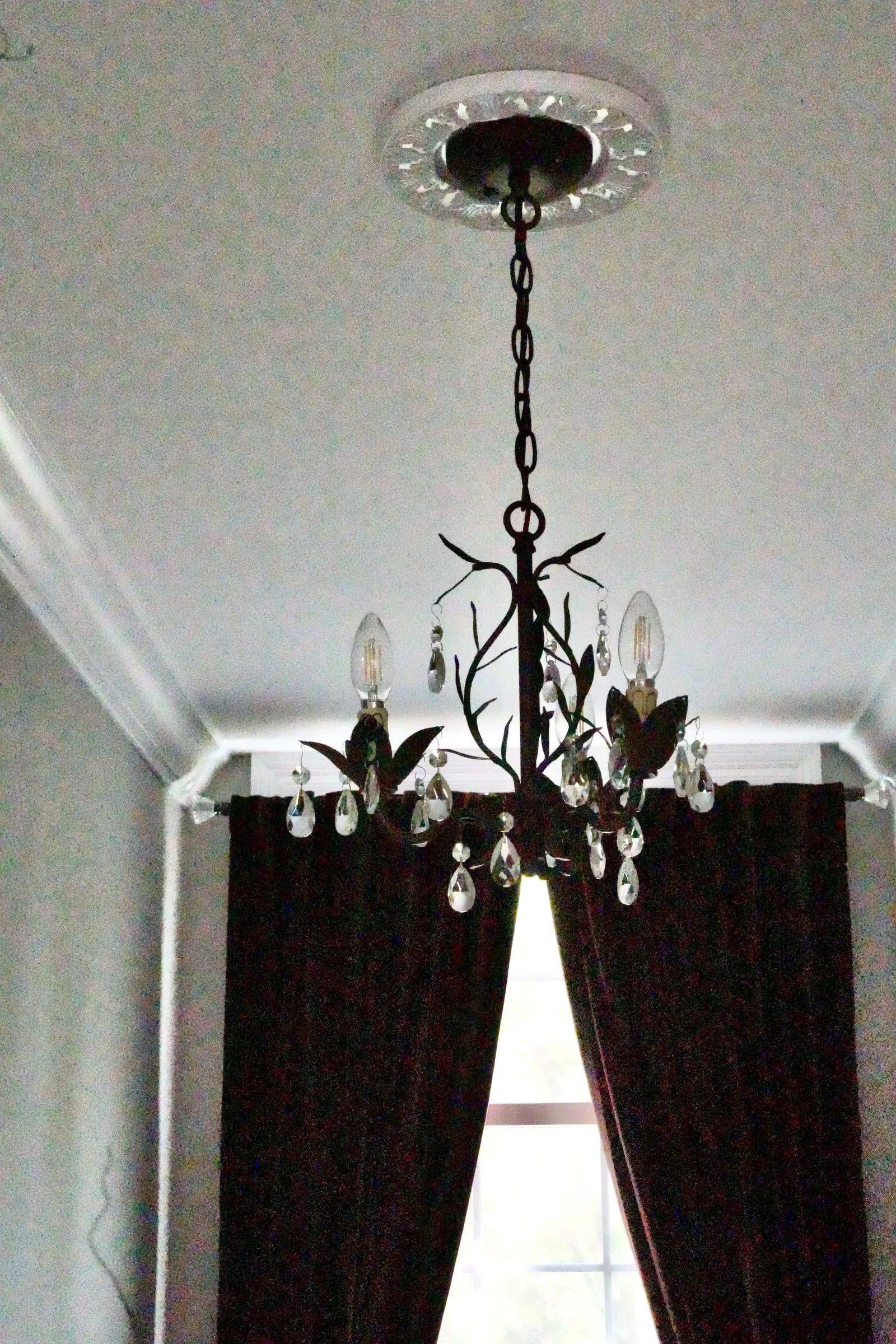 Chandelier Close Up, Luxe Bathroom