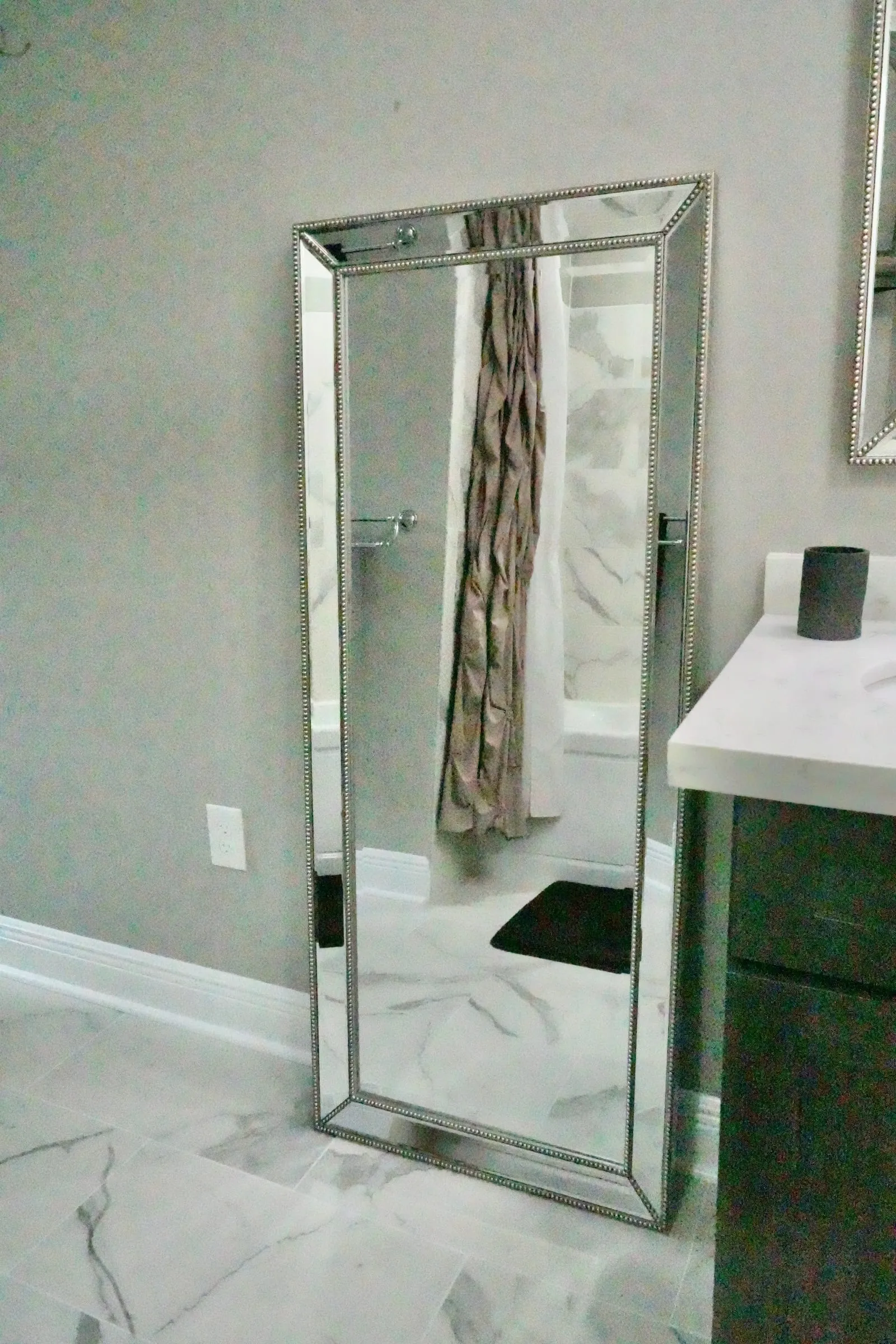 Full lenth beaded mirror
