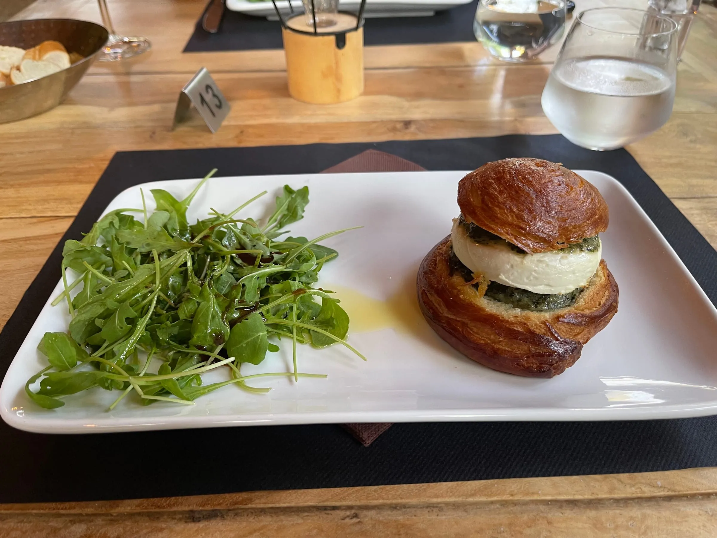 Puff Pastry with Goat Cheese at Le Jardin de Celina
